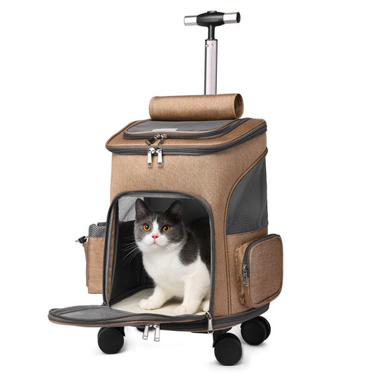 Maleta de Transporte con ruedas para Gatos